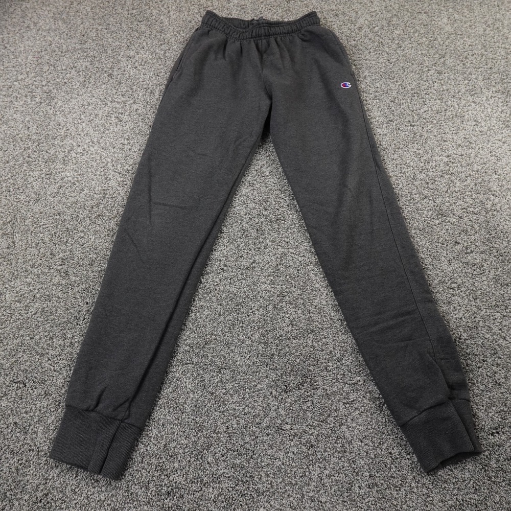 Champion Pants Mens S Gray Sweatpants Warm Up Drawstring Jogger Gym Run Athletic